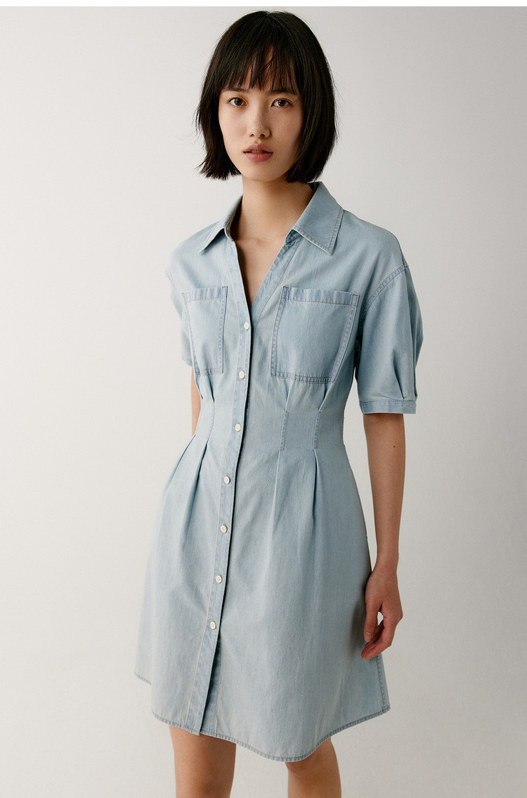 春款天丝牛仔连衣裙