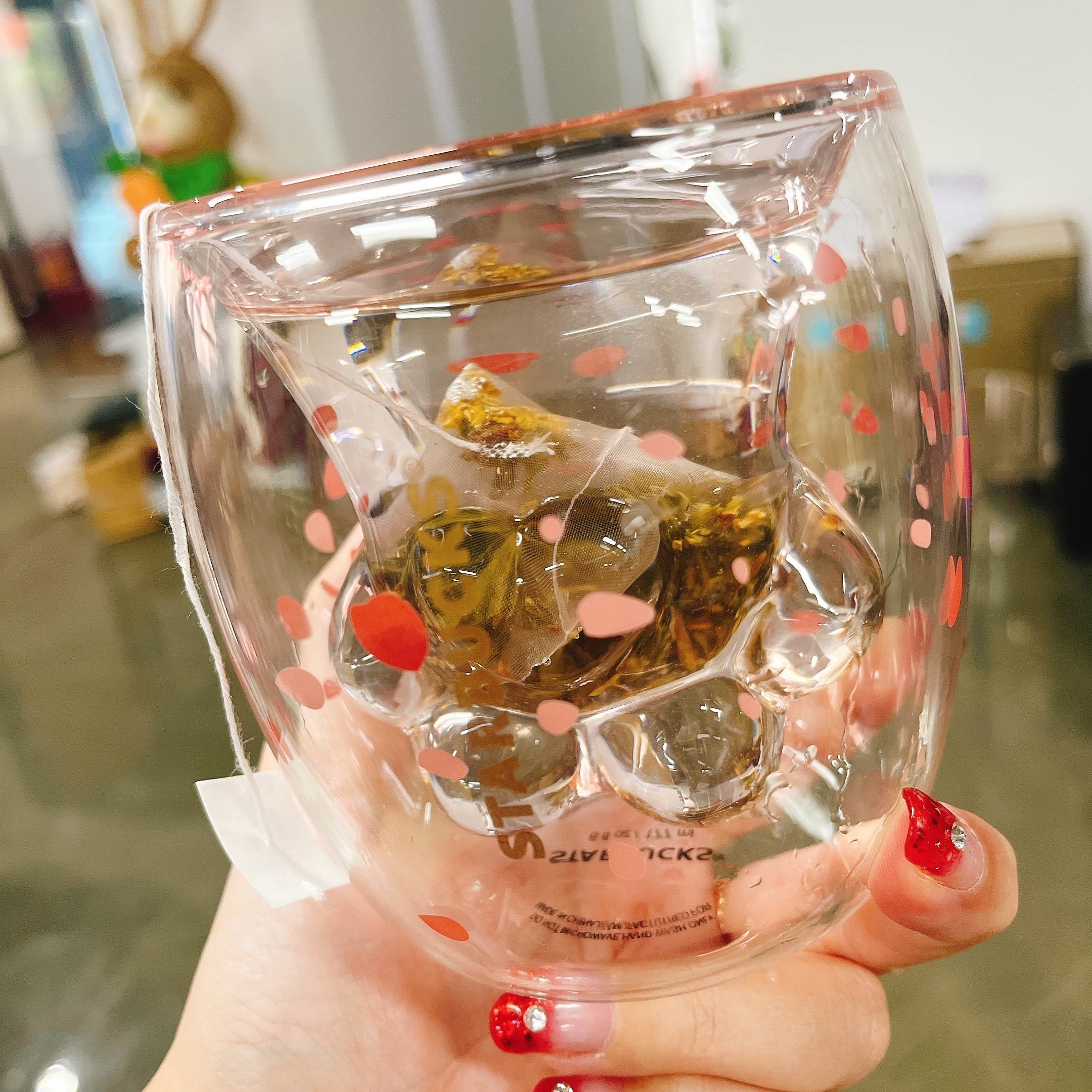 星爸爸樱花季限定猫爪杯