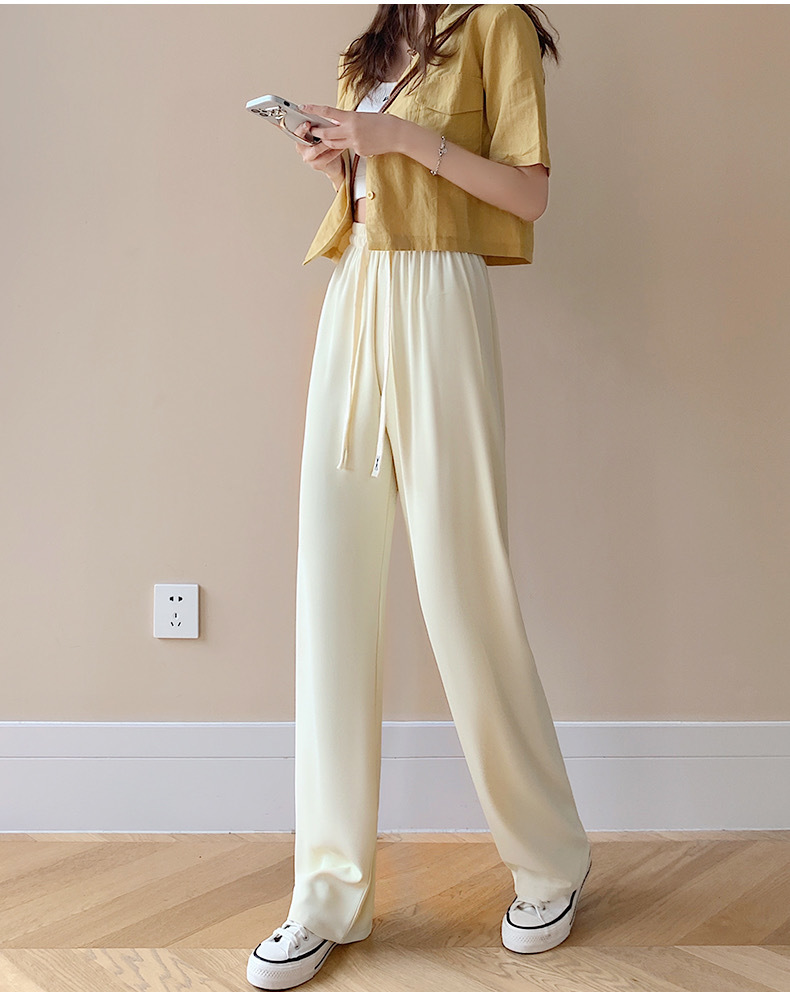 新款马卡龙垂垂阔腿裤