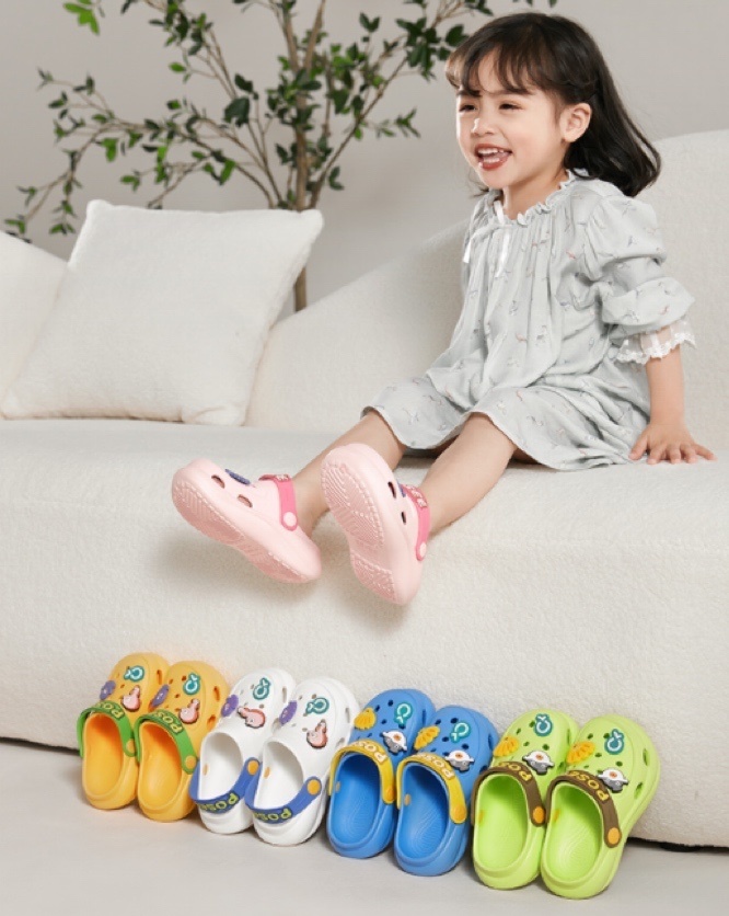 朴西玩乐时光儿童包头洞洞鞋