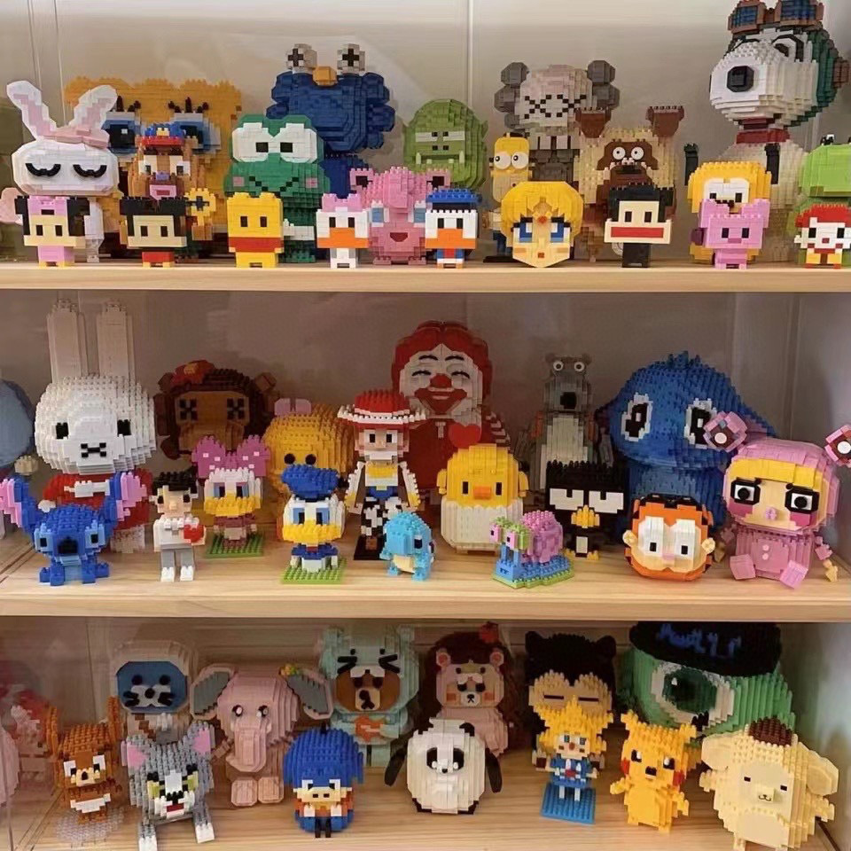 卡通兼容乐高积木盲盒
