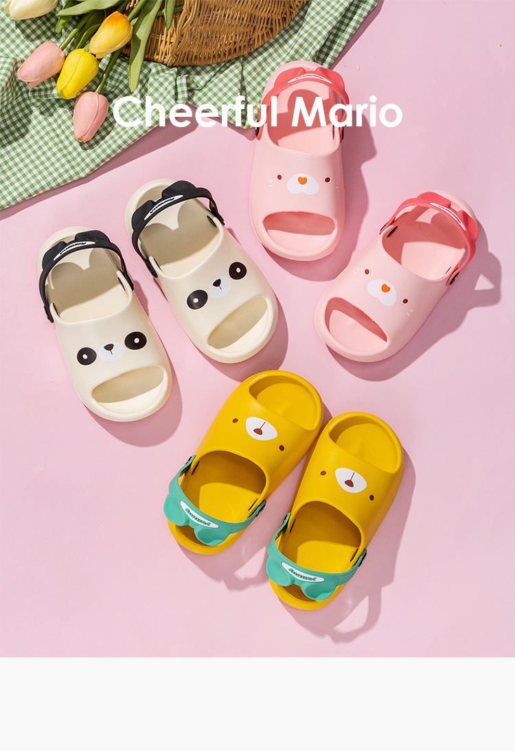 幸福玛丽萌萌熊猫洞洞鞋