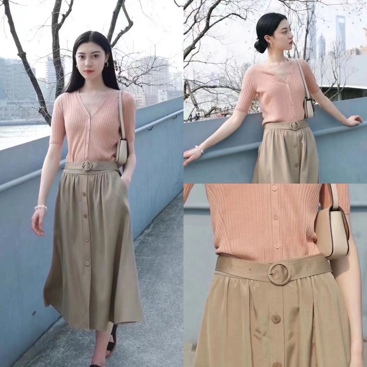 可水洗真丝半裙