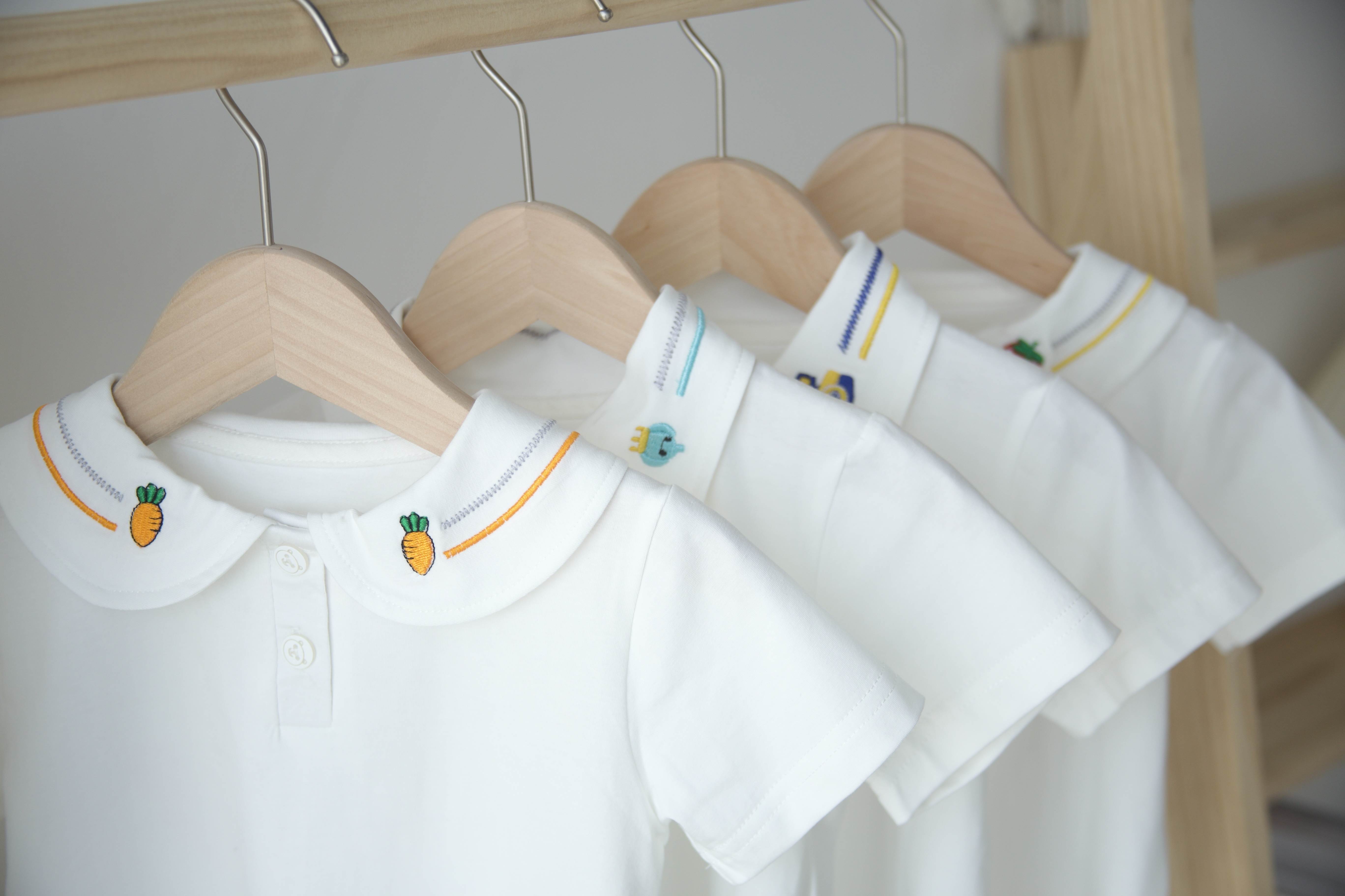 韩版儿童卡通棉麻POLO衫