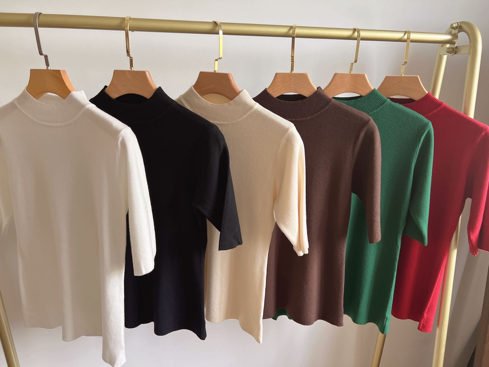 早秋女士中袖羊毛衫