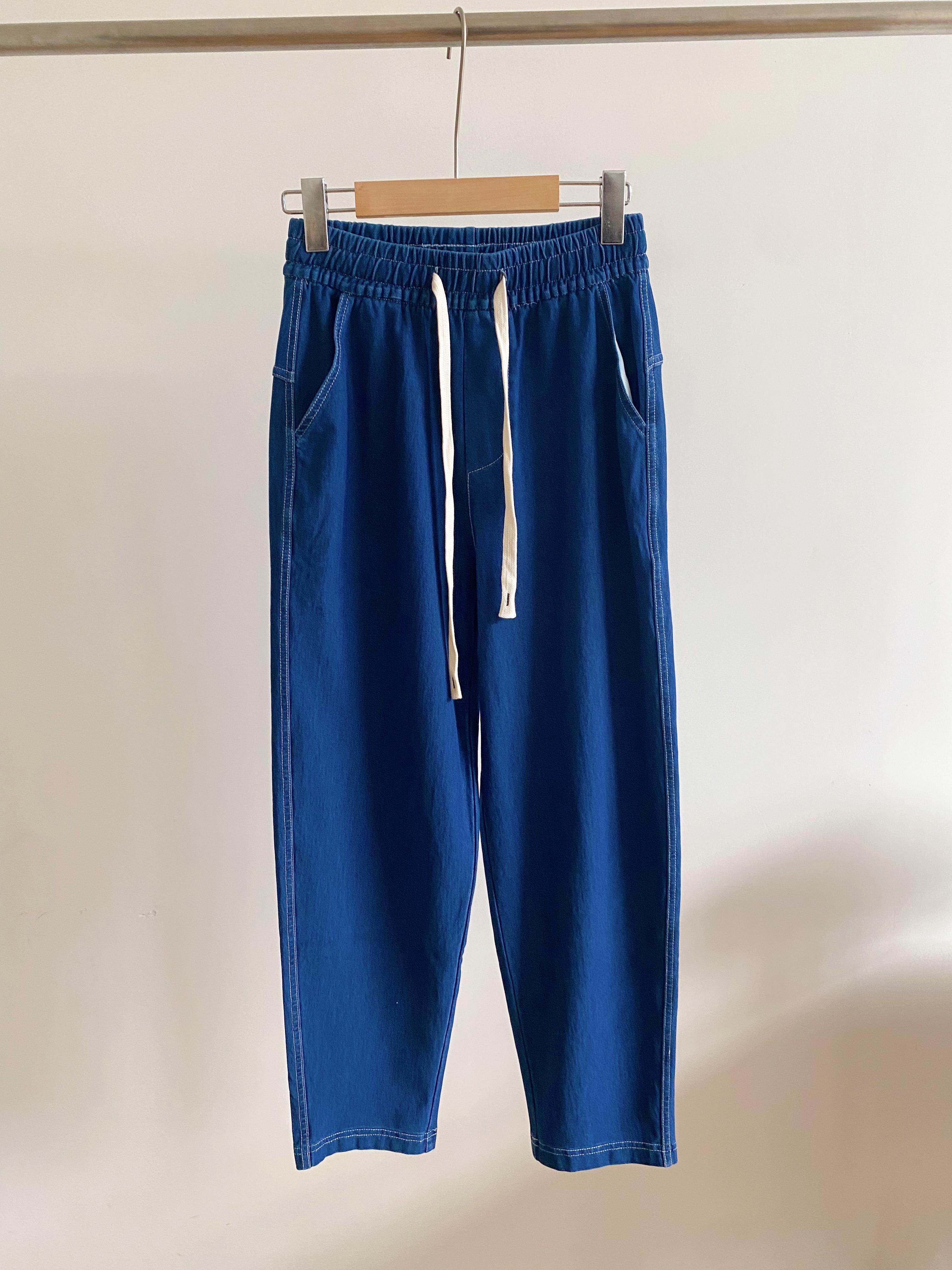 抽绳哈伦老爹牛仔裤