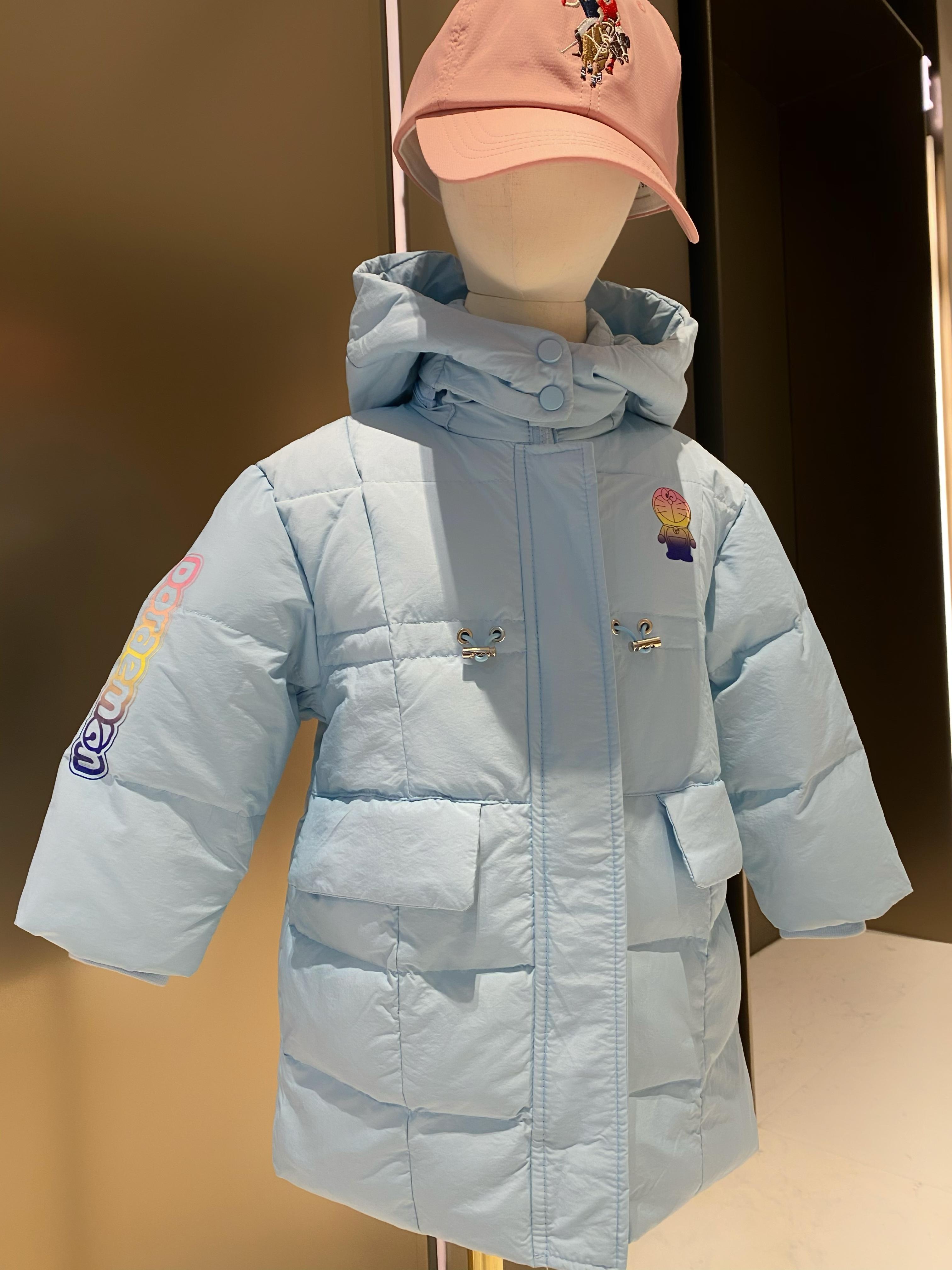 哆啦A梦儿童中长款羽绒服