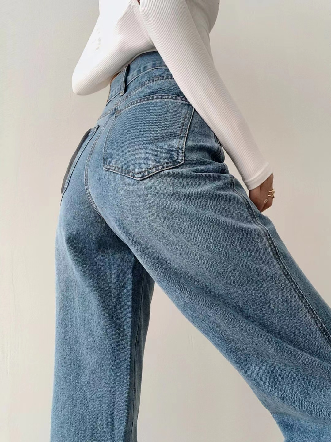 拉夏贝尔·高腰阔腿裤