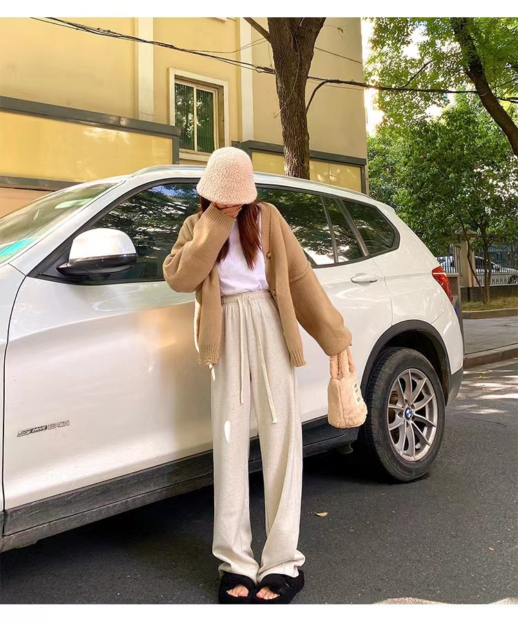 小羊绒加厚阔腿裤