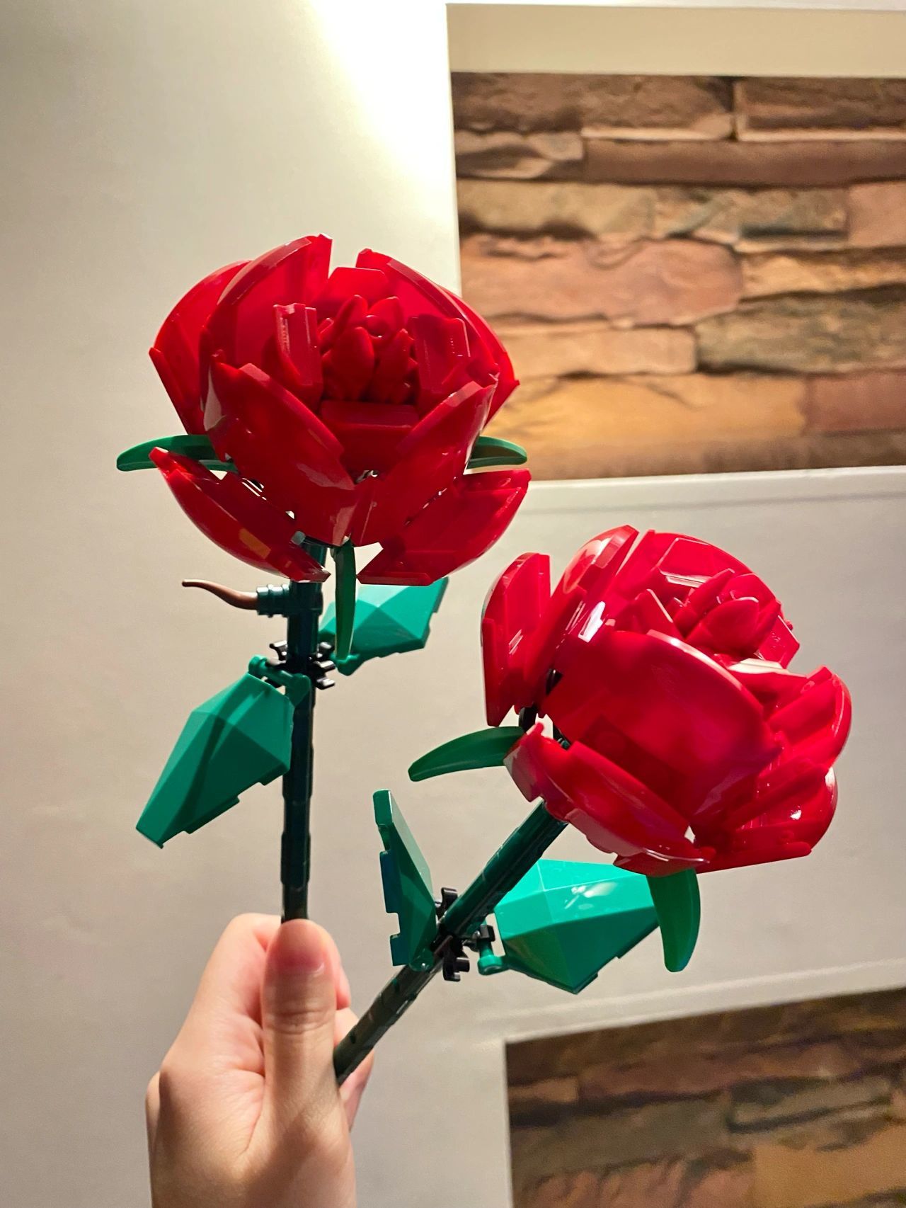 九朵玫瑰花积木礼盒