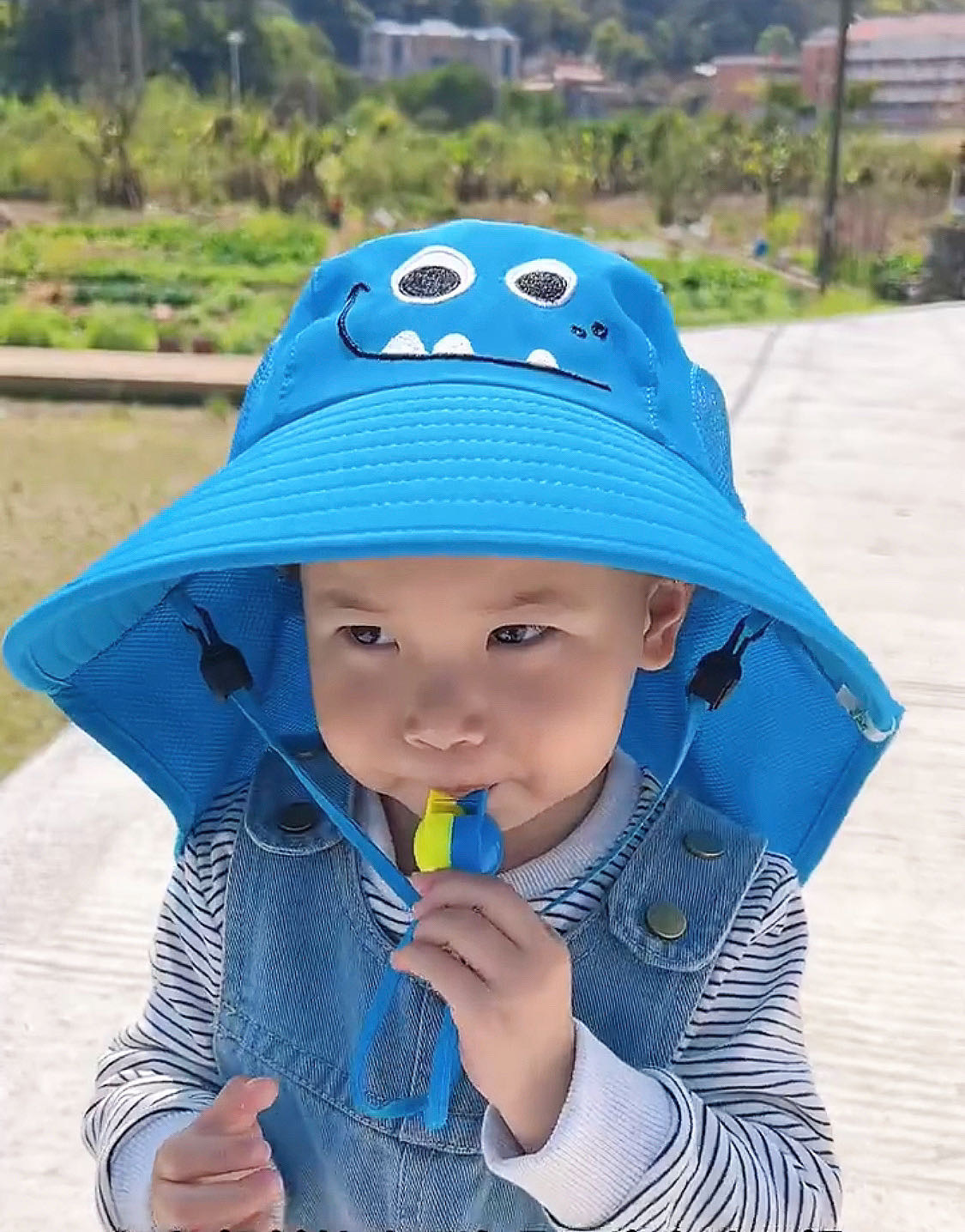 儿童防晒帽长尾渔夫帽
