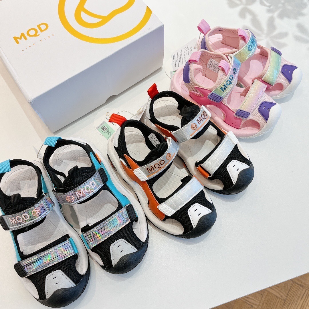 MQD马骑顿夏季新款镂空包头防滑儿童凉鞋