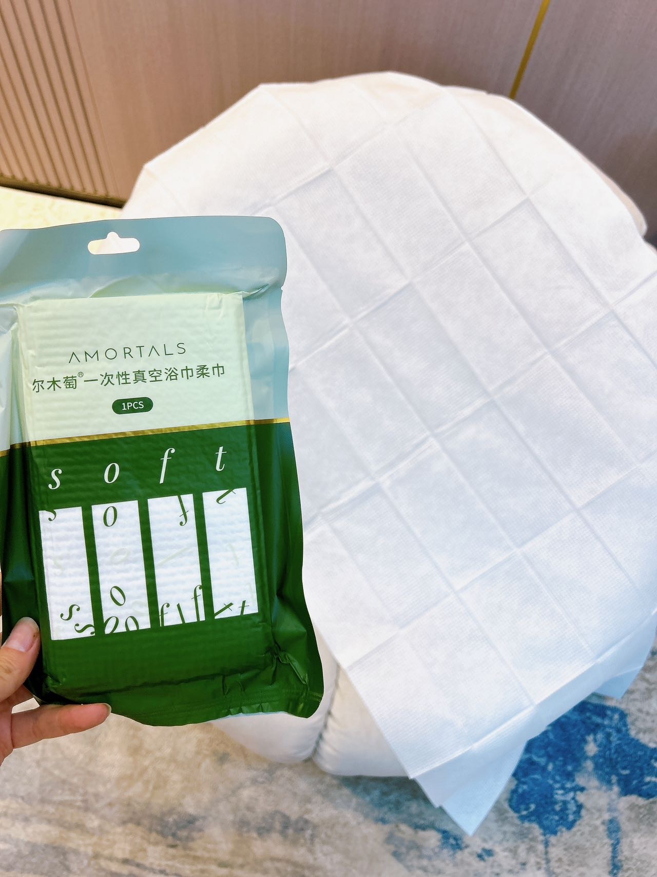 韩国尔木萄真空压缩一次性浴巾/压缩洗脸巾
