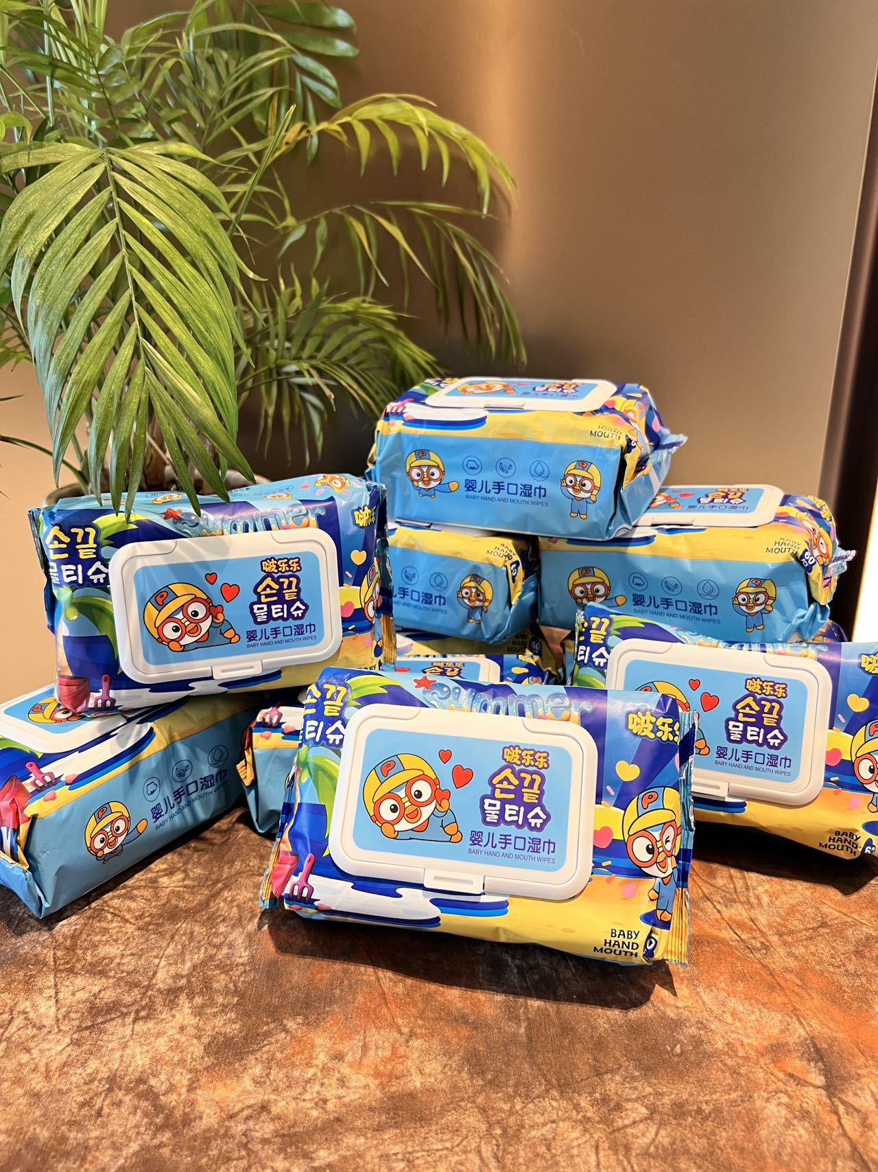韩国Pororo啵乐乐婴儿手口湿巾
