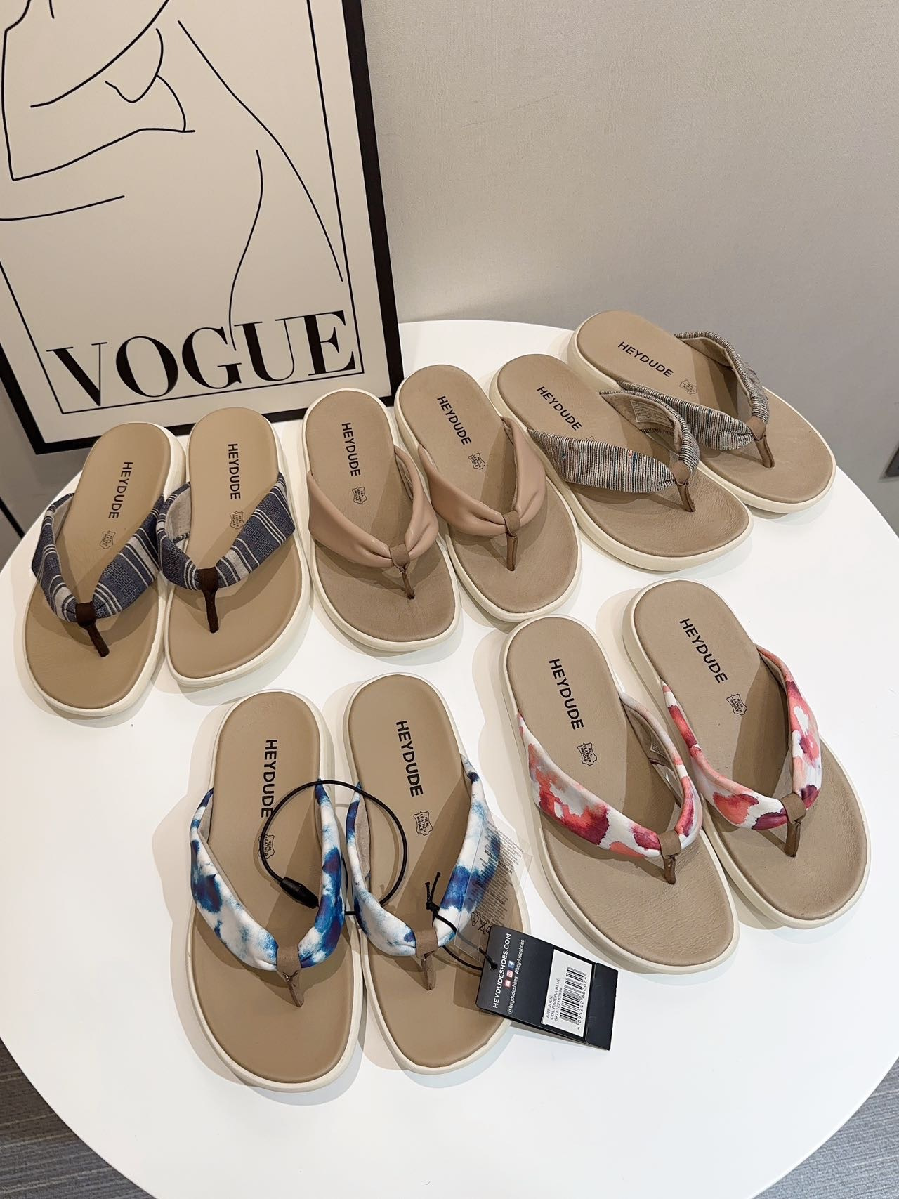 整单出口美国头层猪皮DUDE情侣款拖鞋