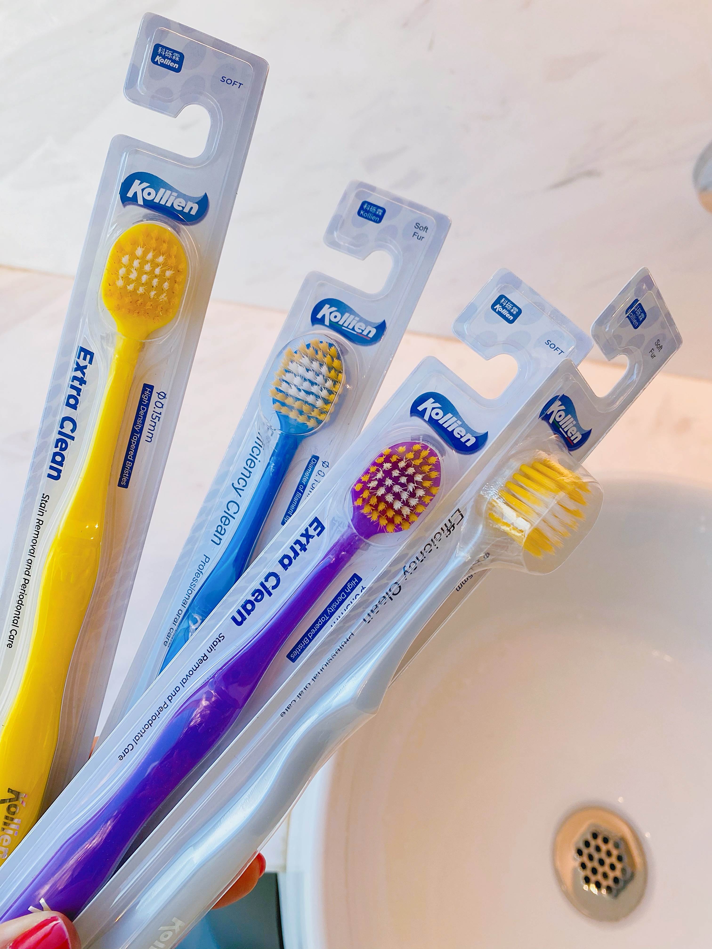 砾霖宽头软毛牙刷16支超值组合