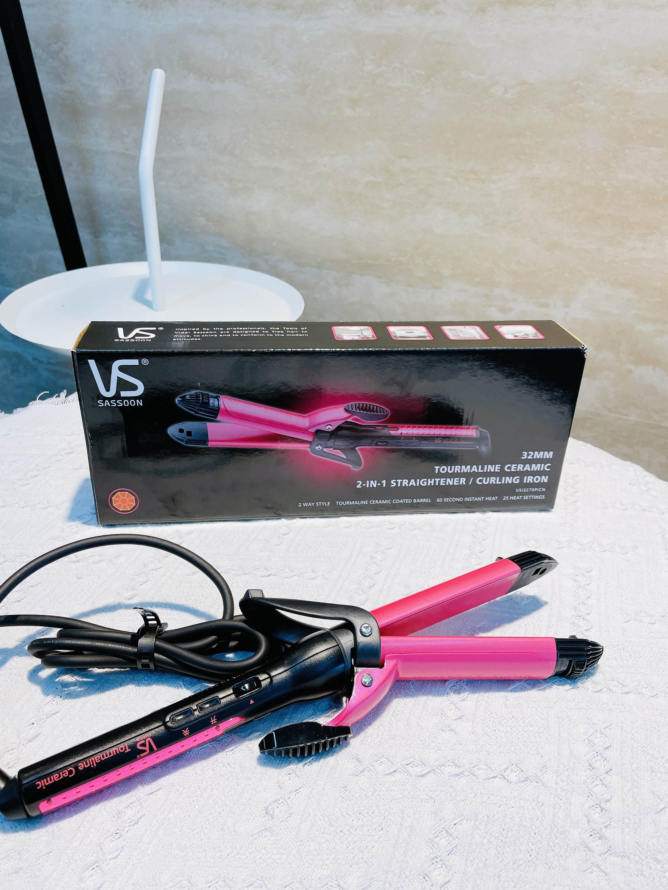 沙宣负离子二合一直发卷发器