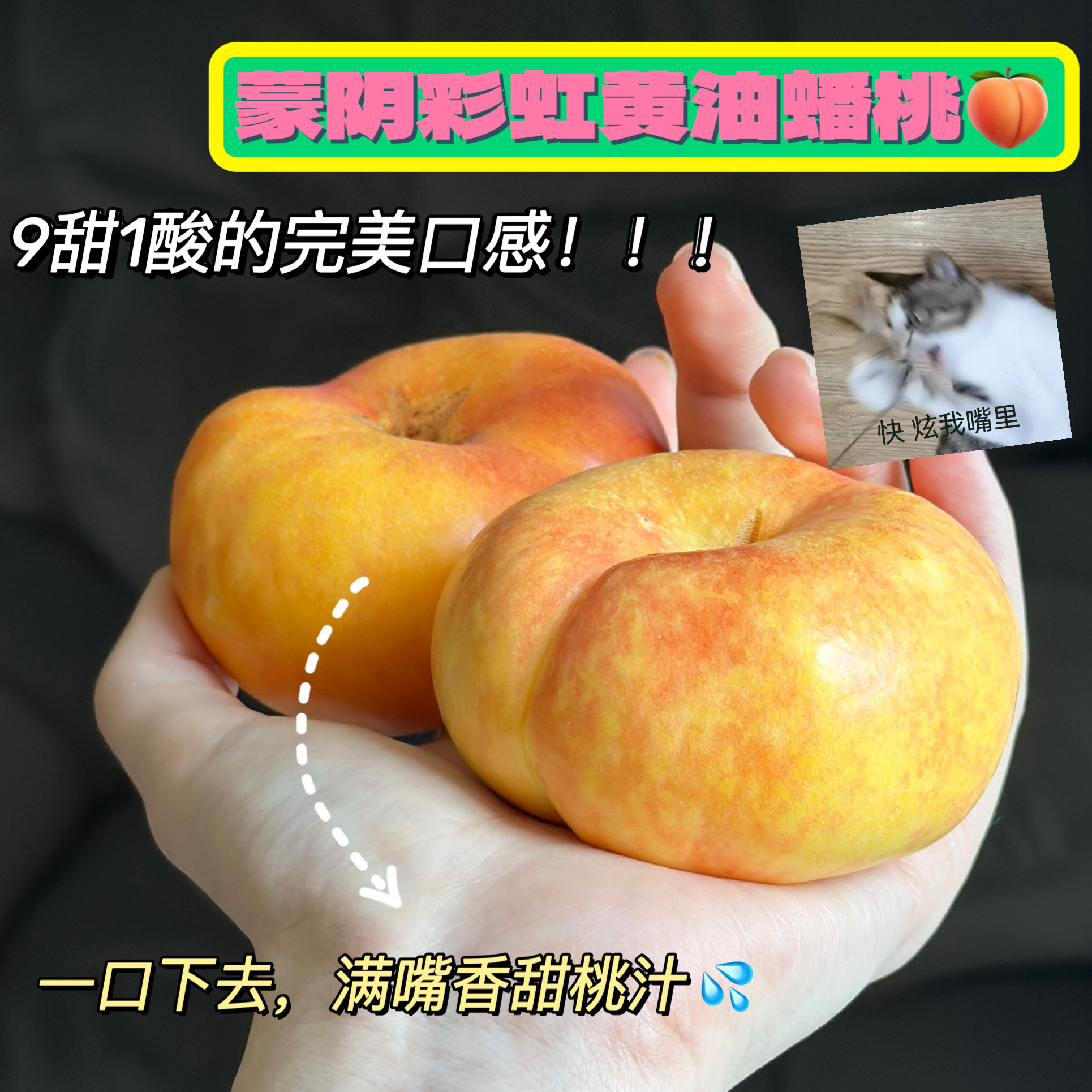 蒙阴彩虹黄油蟠桃