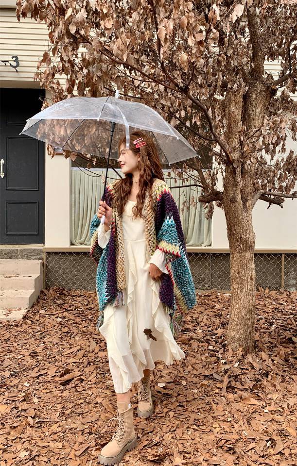 波西米亚风编织披肩