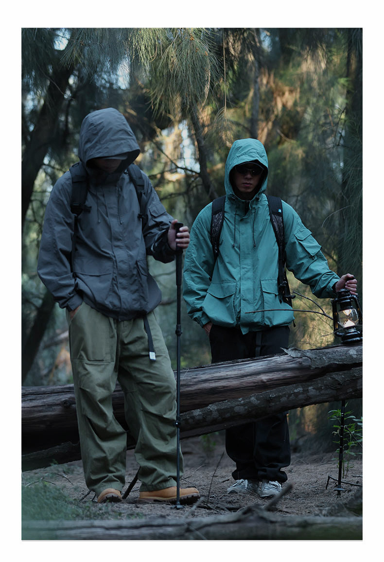 正品捷克MEATFLY山系风工装大口袋情侣冲锋衣