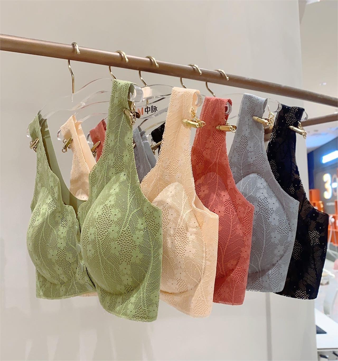 前开扣蕾丝妈妈美胸衣