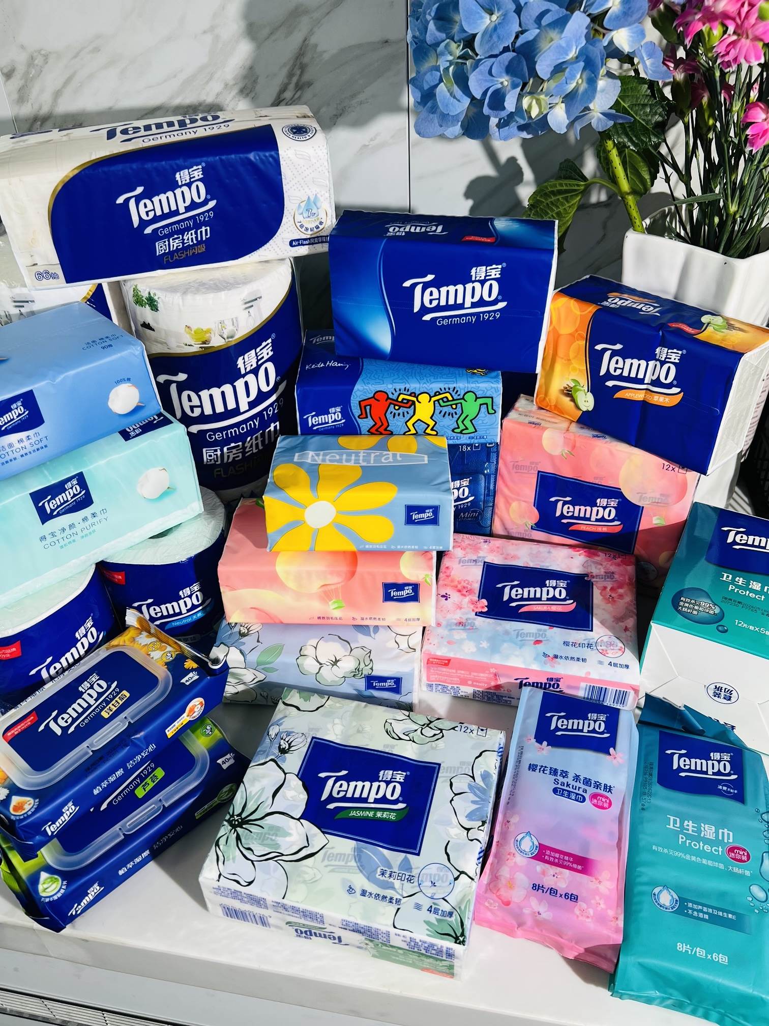 得宝Tempo无香4层抽纸